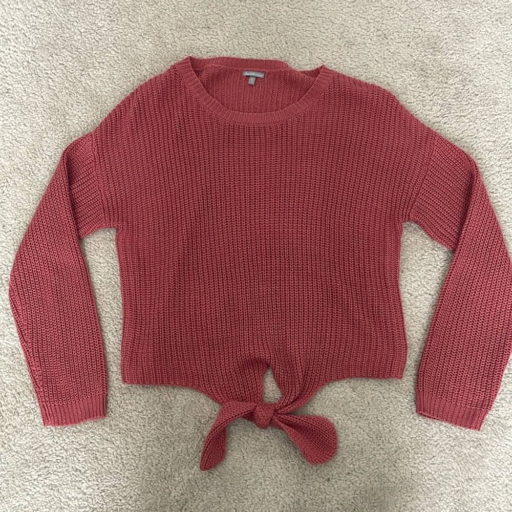 Charlotte Russe tie front sweater